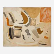 attribution John Ferren, Untitled, 1940, oil on canvas
