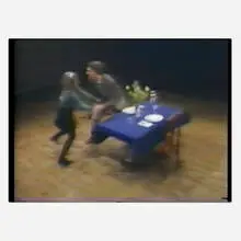 Bruce Nauman, Violent Incident - Man-Woman, Segment (Parkett 10), 1986, PAL videotape cassette with color and sound (duration 30 minutes)