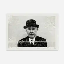 Magritte by Duane Stephen Michals, 1979, gelatin silver print, sold May 2025
