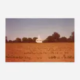 William Christenberry, Church Across Early Cotton, Pickensville, Alabama