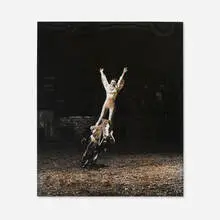 Rodeo (Cowgirl) by Harold Eugene Edgerton, gelatin silver print, sold May 2025