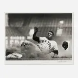 Robert Riger, Willie Mays Steals Third, Ebbets Field, Brooklyn, gelatin silver print