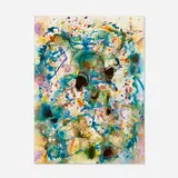Bill Alpert, Abstract Composition, ink and acrylic on paper laid to board