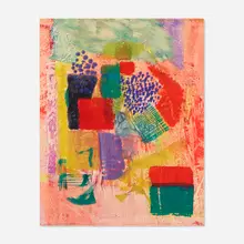 Untitled by Lamar Briggs, monotype on paper, sold Apr 2023