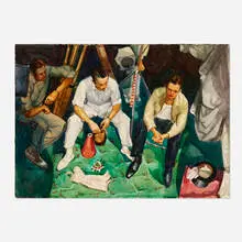 Joseph Newman, Backstage, watercolor on paper
