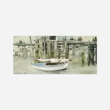 Peter Sculthorpe, Seed Cove Maine, 1978, watercolor on paper