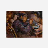Harry Zitter, Man Having Soup, oil on Masonite