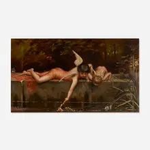 Astley D.M. Cooper, Two Cupids by a Garden Pool, 1900, oil on canvas