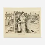 James Montgomery Flagg, Romeo on the Roof, ink on paper