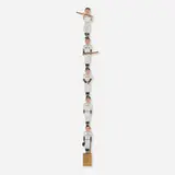 Preston Geter, Just a Few Yankee Greats (totem), carved and painted wood, painted metal