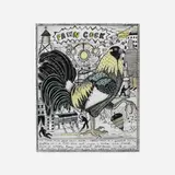 Tony Fitzpatrick, Pawn Cock, pencil and colored pencil on paper