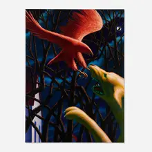 Leonard Koscianski, Bird / Dog, 1983, oil on canvas, synthetic varnish