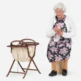 Gary Mirabelle, Knitting Grandma, mixed media resin casting