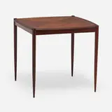 Martin Eisler & Carlo Hauner, Game table, c. 1955, rosewood, leather