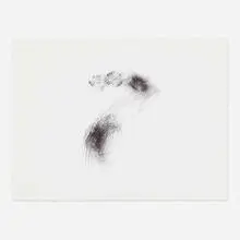 Whirled Seven Cast-In by Alan Saret, 1983, graphite on paper, sold Apr 2022