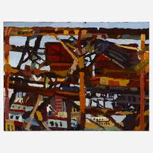 Clintel Steed, Sugar Building Version 17, 2005, oil on canvas