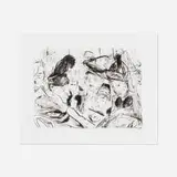 Max Beckmann, Café (Im Vordergrund zwei alte Frauen), 1916, drypoint