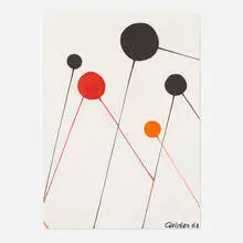 Balloons by Alexander Calder, 1968, lithograph in colors, sold Apr 2022