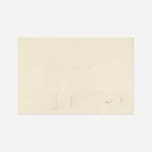 Sketch for the Resor House interior, Jackson Hole, Wyoming by Ludwig Mies van der Rohe, 1934, graphite on paper, sold Apr 2022