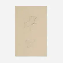 Study for Conchoidal chairs by Ludwig Mies van der Rohe, c. 1935, graphite on paper, sold Apr 2022