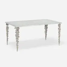Michael Aram, Dining table, c. 1995, galvanized steel, cast aluminum, brass