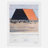 Christo, The Mastaba of Abu Dhabi, Project for the U.A.E., 1979, offset lithograph in colors