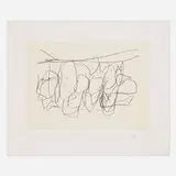 Mexico City Personages II (from the Octavio Paz suite) by Robert Motherwell, 1988, lithograph in colors with chine appliqué on Arches and Japanese Yame handmade paper, sold Apr 2022