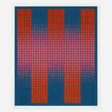 Trespass by Julian Stanczak, 1979, screenprint in colors, sold Apr 2022