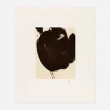 Nocturne VI (from the Three Poems portfolio) by Robert Motherwell, 1988, lithograph in colors and chine appliqué with letterpress on Arches and Japanese Gampi handmade paper, sold Apr 2022