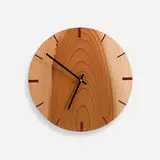 Michael Hurwitz, Wall clock, 2017, zelkova and purple heart