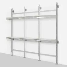 606 Universal Shelving System by Dieter Rams, enameled steel, aluminum, sold Apr 2022