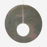 Untitled (Gong) by Harry Bertoia, c. 1995, copper with applied patina, sold Apr 2022