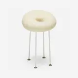 Stool by Modern, c. 1970, polyurethane foam and coating, enameled steel, aluminum, sold Feb 2022
