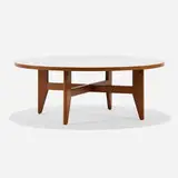 Coffee table, model 5059 by George Nelson & Associates, laminate, walnut, sold Feb 2022