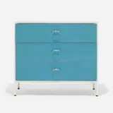Steelframe cabinet, model 4012 by George Nelson & Associates, 1950, lacquered wood, enameled steel, laminate, chrome-plated metal, sold Feb 2022