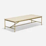 Paul McCobb, Irwin Collection coffee table, model 8715, 1952, milk glass, brass