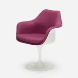 Eero Saarinen, Tulip chair, model 150, upholstery, molded fiberglass, enameled aluminum
