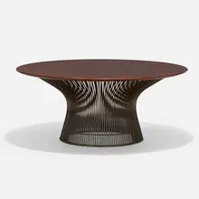 Warren Platner, Coffee table, rosewood, bronze-plated steel