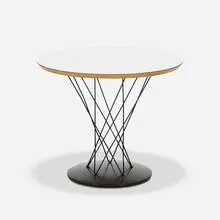Occasional table, model 87 by Isamu Noguchi, laminate over plywood, enameled steel, sold Feb 2022