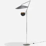 Robert Sonneman, Floor lamp, model 8075, c. 1965, enameled metal, chrome-plated steel