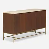 Paul McCobb, Irwin Collection cabinet, model C7305, 1952, mahogany, limestone, brass