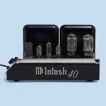 McIntosh, MC40 tube amplifier, serial no. 230L0, 1962, enameled steel, chrome-plated steel, aluminum, glass, plastic