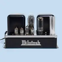 MC30 tube amplifier, serial no. 7E358 by McIntosh, 1954, enameled steel, chrome-plated steel, aluminum, glass, sold Feb 2022