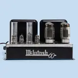 McIntosh, MC60 tube amplifier, serial no. 5F746, 1955, enameled steel, chrome-plated steel, aluminum, glass