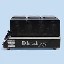 McIntosh, MC275 tube amplifier, serial no. 533E5, 1961, enameled steel, chrome-plated steel, aluminum, glass, plastic