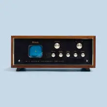 McIntosh, MI3 maximum performance indicator, serial no. 16E44, 1964, walnut, glass, enameled steel, aluminum