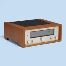 Marantz, Model 10B FM stereo tube tuner, serial no. 10-2810, 1964, walnut, aluminum, enameled steel, glass