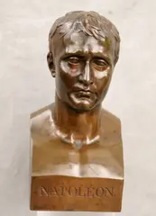 Ferdinand Barbedienne, Napoleon the 1st, the Emperor Napoleon the 1st, the Emperor, Patinated bronze bust after the work of Ferdinand Barbedienne, a the prolific bronze founder of one