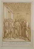 Raffaellino del Colle, Jesus Christ au milieu des Apotres, Comte de Caylus and Francois Philippe Charpentier (aquatint)