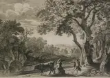 Herman van Swanevelt, Mercury Turning Battus to Stone, Etching